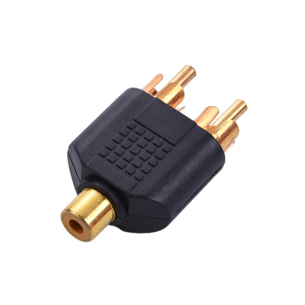 Rca Female Naar 2RCA Mannelijke Adapter Av Audio Plug Rca Female Naar Male Rca Y Splitter Audio Converter Voor Computer tv Audio MP3
