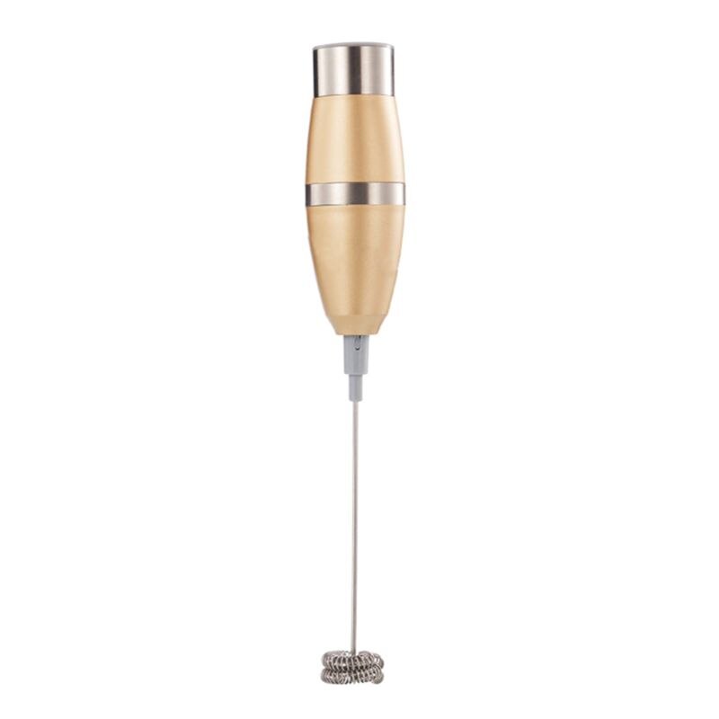 Double Spring Whisk Head Electric Milk Frother Handheld Milk Foamer Drink Mixer