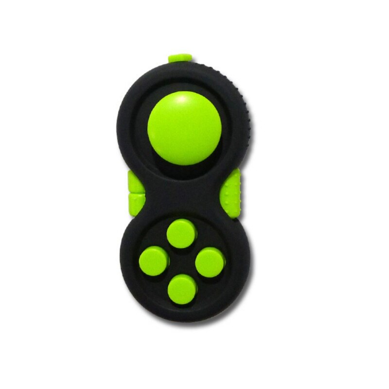 Fidget Pad Draagbare Controller Knoppen Stress Decompressie Speelgoed Sleutelhanger Tool verlichten de stress Tool: green