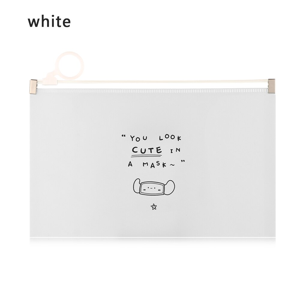 1PC Portable Transparent Anti-dust Mask Storage Bag Dustproof Pollution-Free Face Masks Container Plastic Mask Cover Bag: white 01