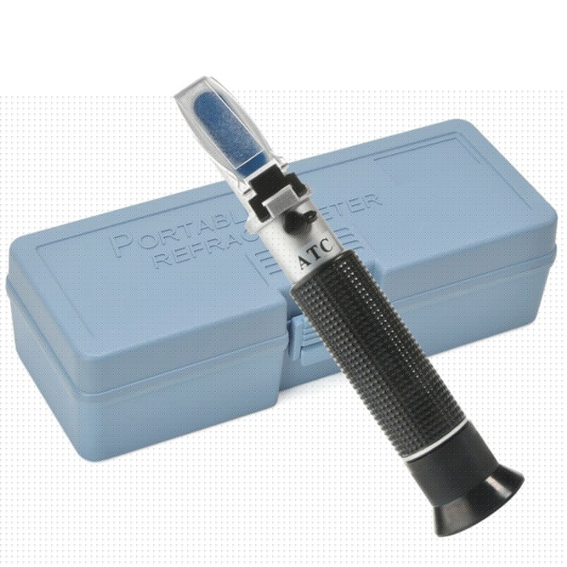 Refractómetro ATC, medidor de grado de azúcar, sacarímetro, medidor de concentración de densidad de fluido de corte 0-90% Brix con caja de venta al por menor
