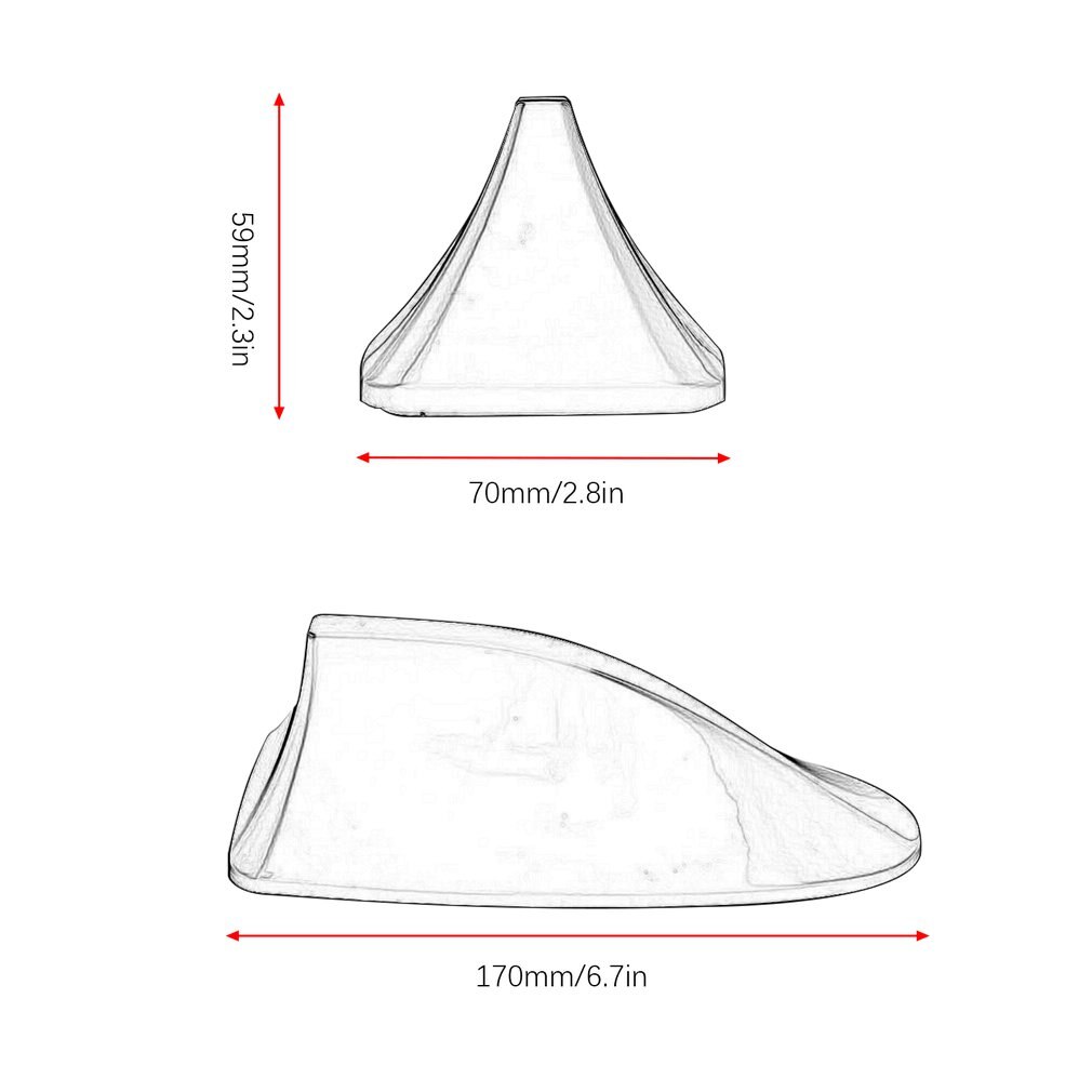 Nowy uniwersalny samochód rekin automatyczny zewnętrzna płetwa rekina dachowego sygnał ochronny antena samochodowa