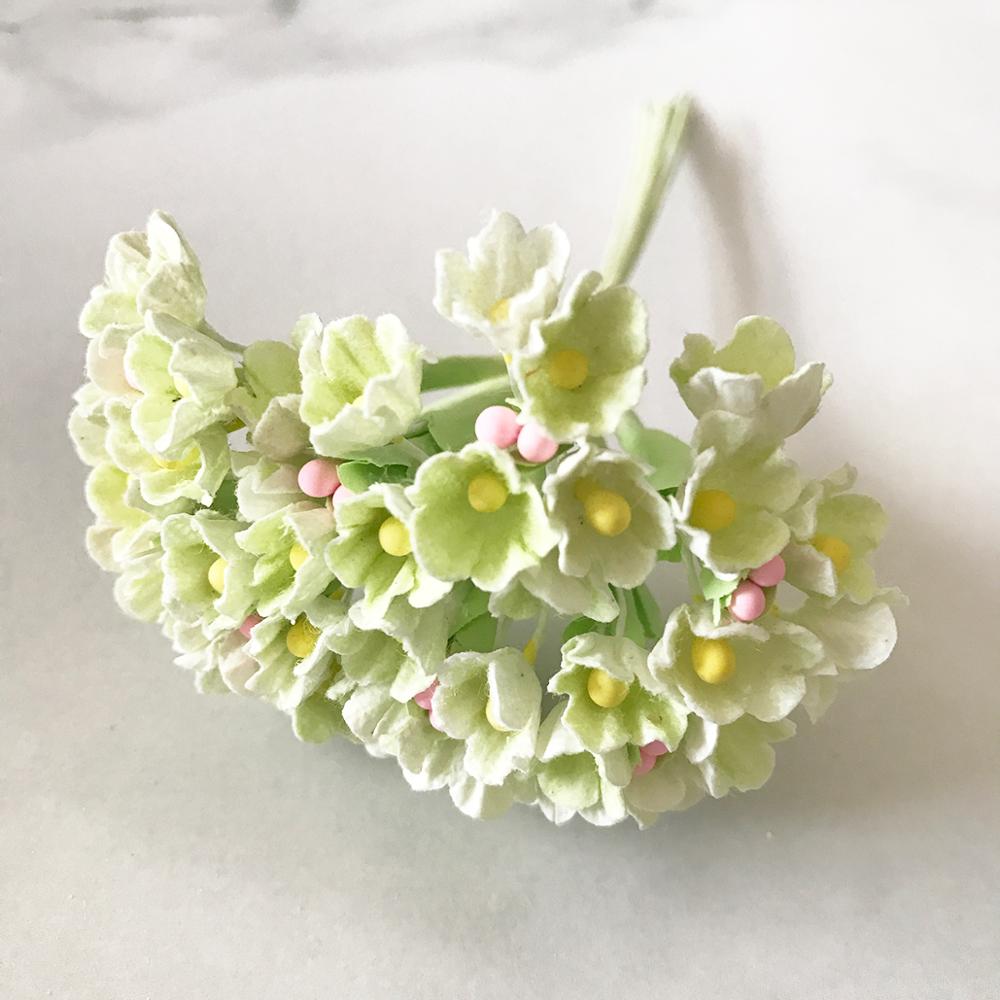 8 Stuks/40 Heads 1 Cm Mini Papieren Bloemen Rozen Boeket Kunstmatige Bloem Goedkope Bruiloft Decoratie Voor Scrapbooking Diy flores