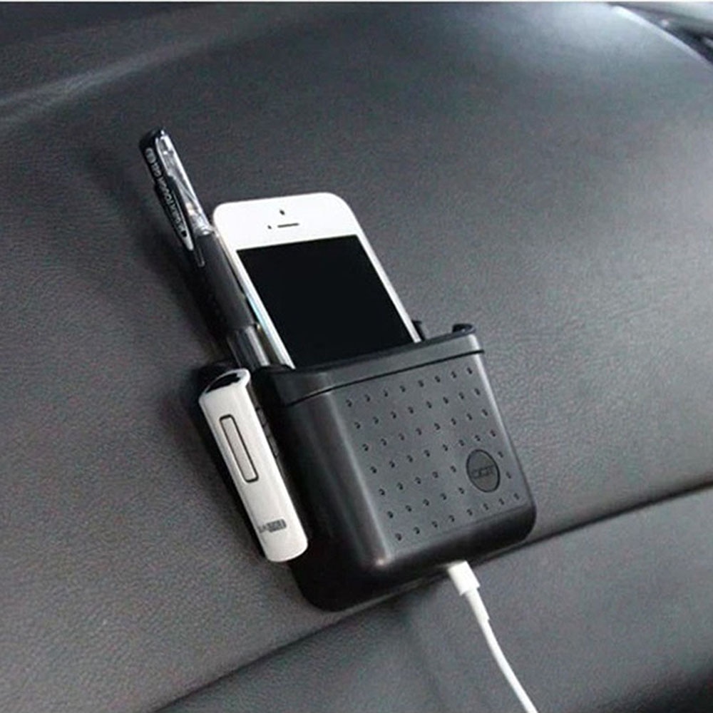 Universele Auto Mobiele Telefoon Houder Zwart Mobiele Telefoon Charge Box Holder Pocket Organizer Autostoel Tas Opslag
