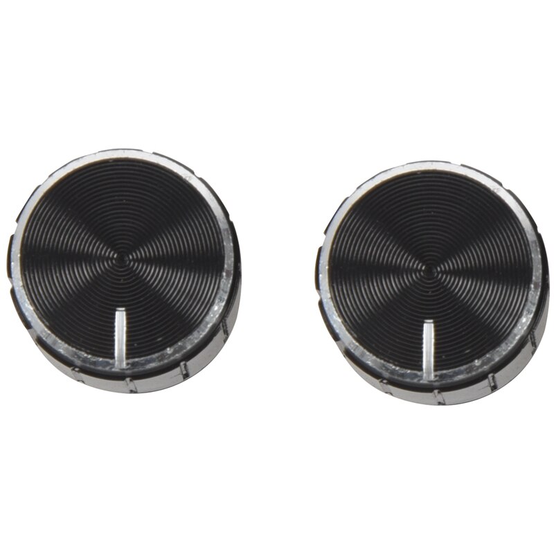 Fashion2 Pcs Antislip Geribbeld Handvat Potentiometer Knoppen Caps 6Mm Dia Hole Black