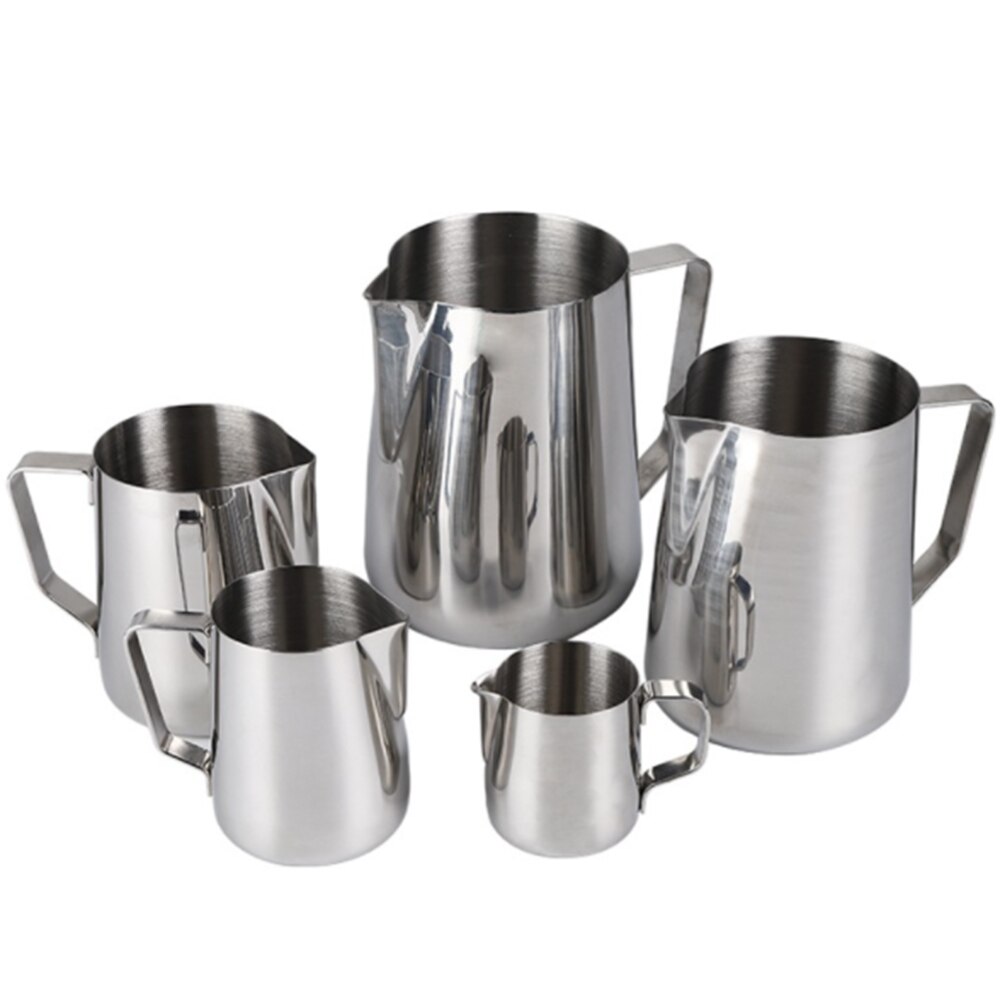 Stainless Milk Frothing Pitcher Jug Steaming Frother Pot 600ml 150ml 350 1000 ml Cups Latte Art Creamer Barista Coffee Container