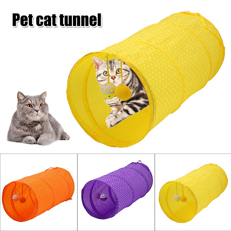 Collapsible Polyester Cats Tunnel Play Toy for Hiding Resting Confidence Booster Health Enhancer SAL99