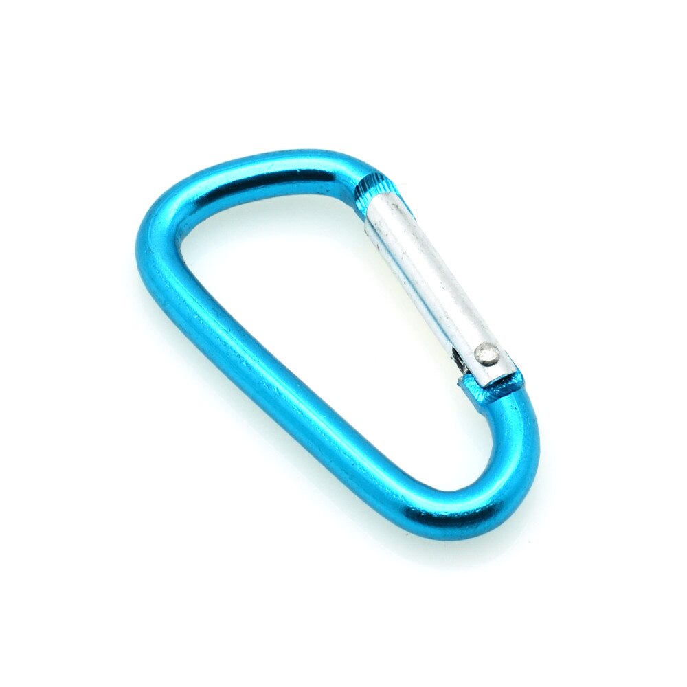 5 stks Aluminium Karabijnhaak Karabijnhaak Sleutelhanger Voor Paracord Outdoor Activiteiten Wandelen Camping 8 Kleuren: Light blue