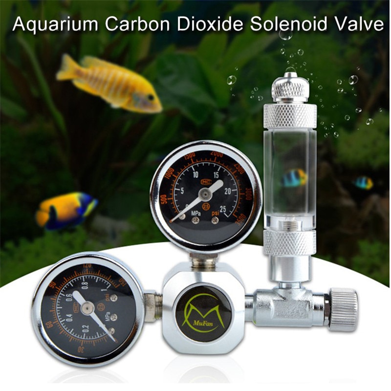 Diy Aquarium CO2 Regulator Magnetische Solenoid Kit Terugslagklep Aquarium Accessoires CO2 Control System Reactor Generator Set