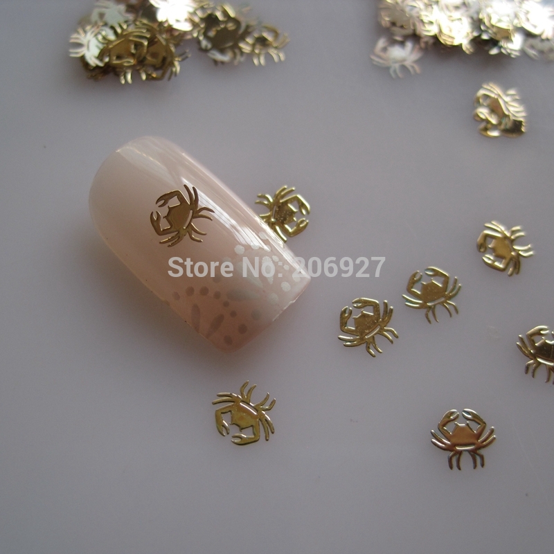 MS253-2 100 stks Gold Leuke Cancer Constellation Metal Sticker Nail Art Metal Sticker Nail Art Decoratie Non-sticker