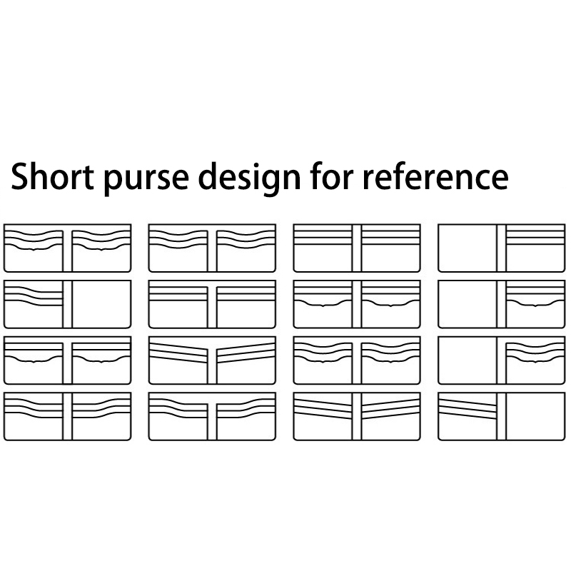 13PCS/Set Wallet Pattern Stencil Template Set Universal Short Clip Template Pattern Sewing Stencils DIY Set