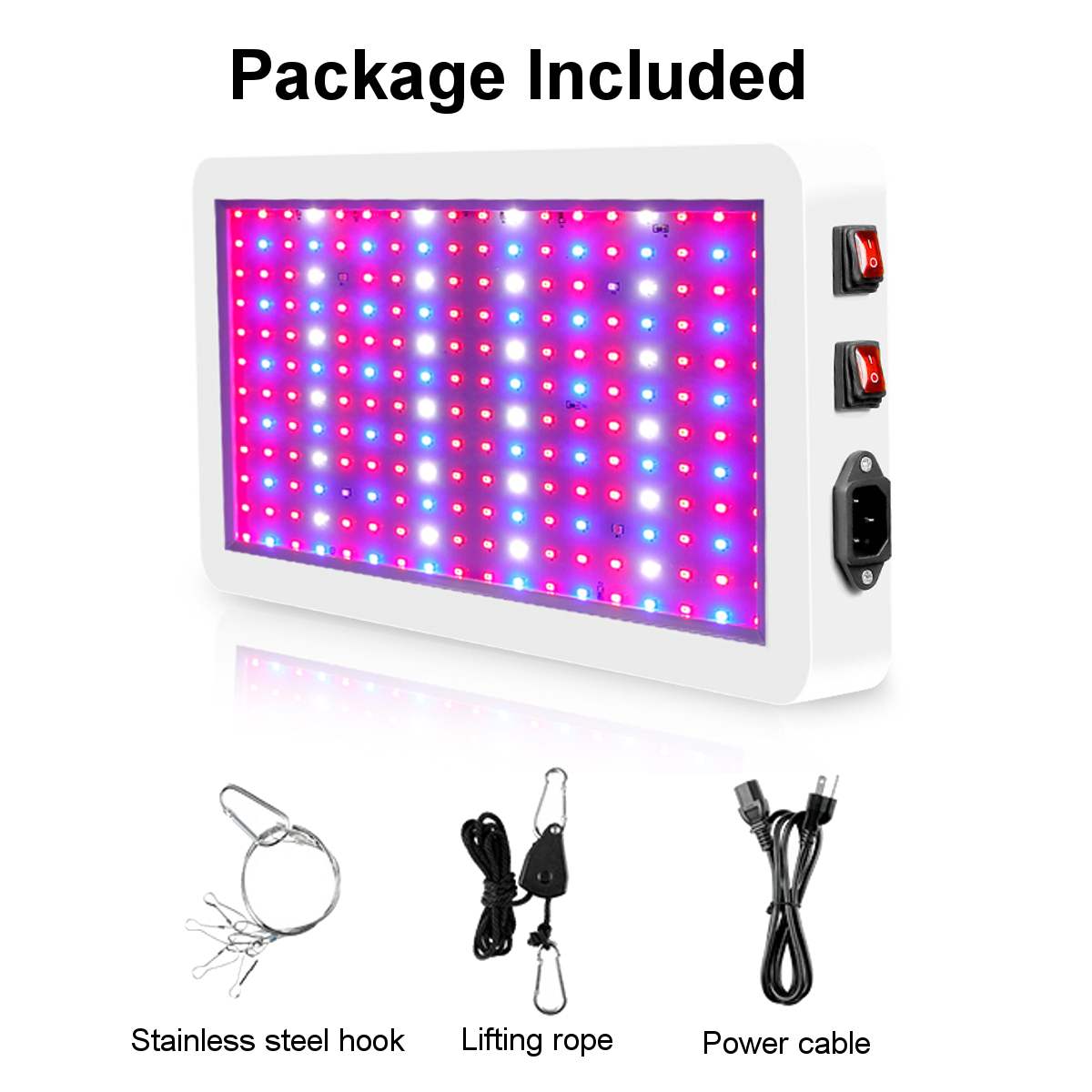 216LEDs Double Switch 5000W Full Spectrum LED grow light with Veg/Bloom modes for Indoor Greenhouse grow tent plants grow led