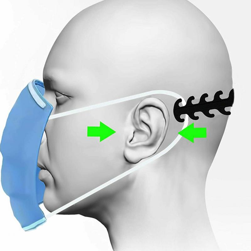 Máscara de extensão de máscara ajustável, corda de silicone unissex para crianças e adultos antiderrapante cordão para pendurar máscara ecológica com 10 peças