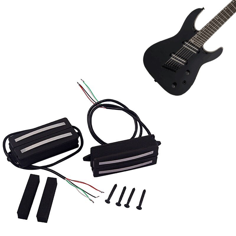 1 sæt dual coil guitar pickup 7 strenget guitar hals bro til fender stratocaster squier telecaster bas guitar