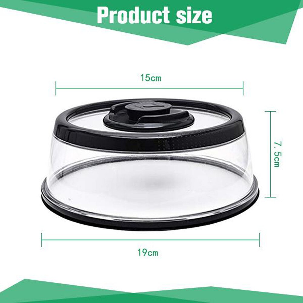 19*7.5cm Vacuüm Container Cover Opslag Magnetron Voedsel Seal Cover Wrap Vacuüm Voedsel Sealer Verse Protector Deksel Keuken