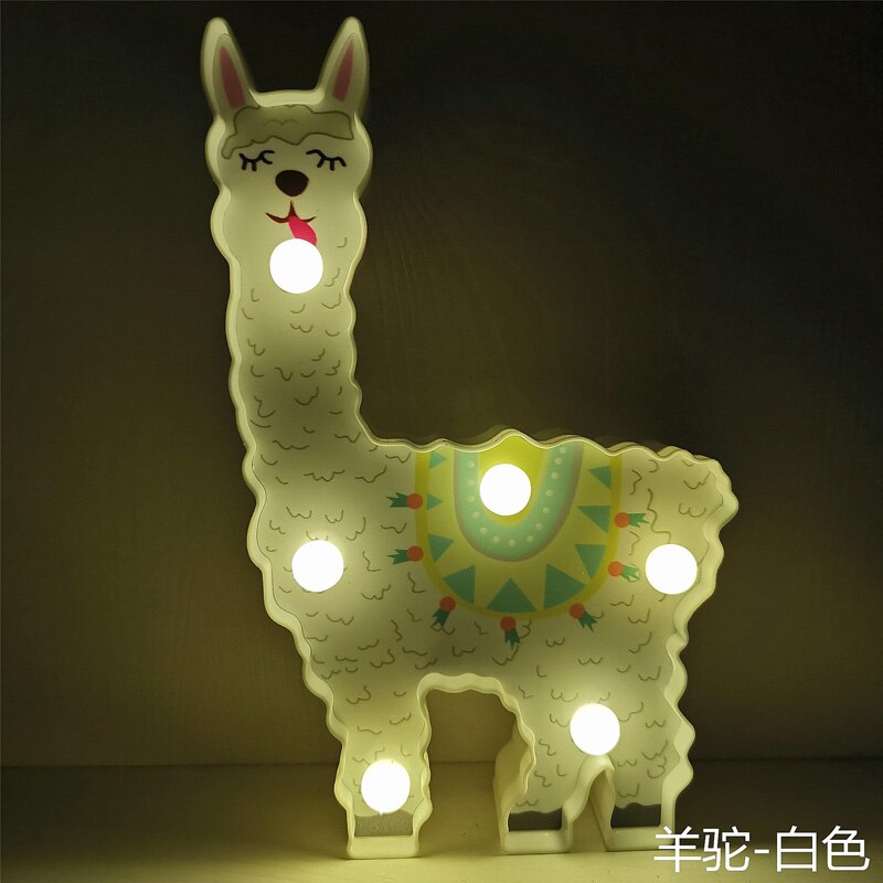 Décoration de noël Led de mariage lama lumières bébé douche fête d'anniversaire faveurs alpaga lumière décor de noël pour la maison de noël: 4