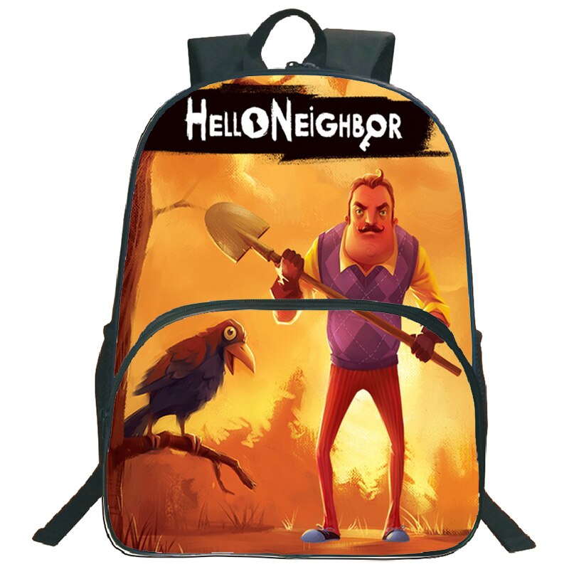 Hello Neighbor Backpack Children Boys Girls Men Rucksack Colourful Pattern Teen Back to School Mochila