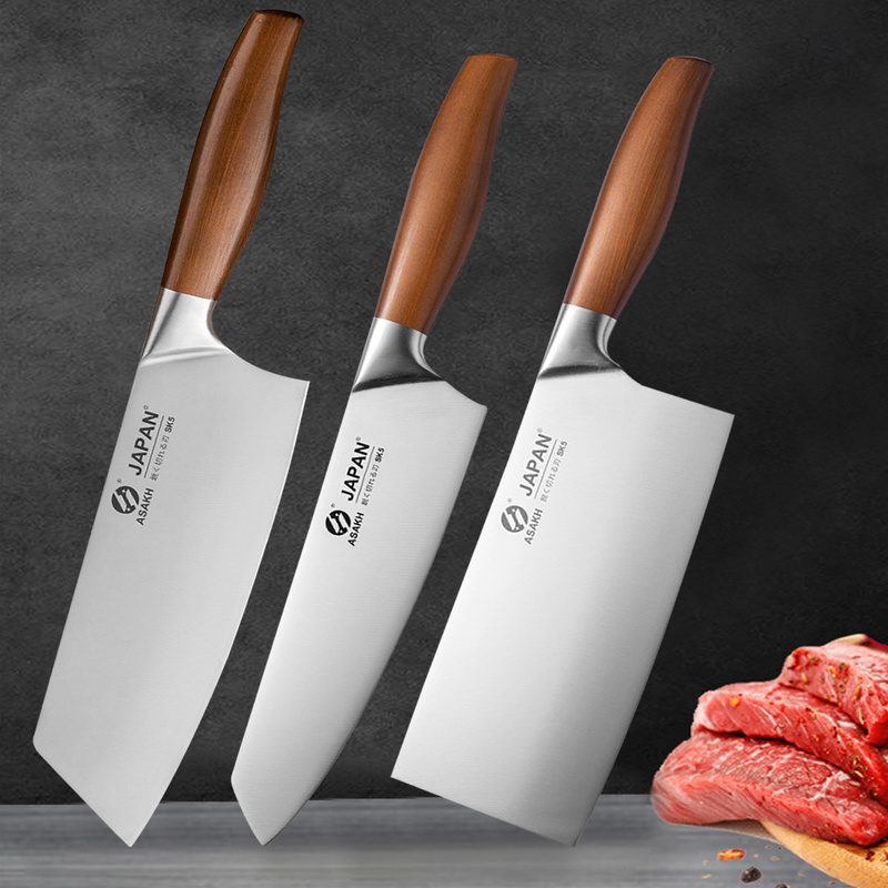 Stainless Steel Kitchen Knives Set Meat Chopping Cleaver Fish Vegetables Slicing Butcher Knife Japanese Chef Knife With Gift Box