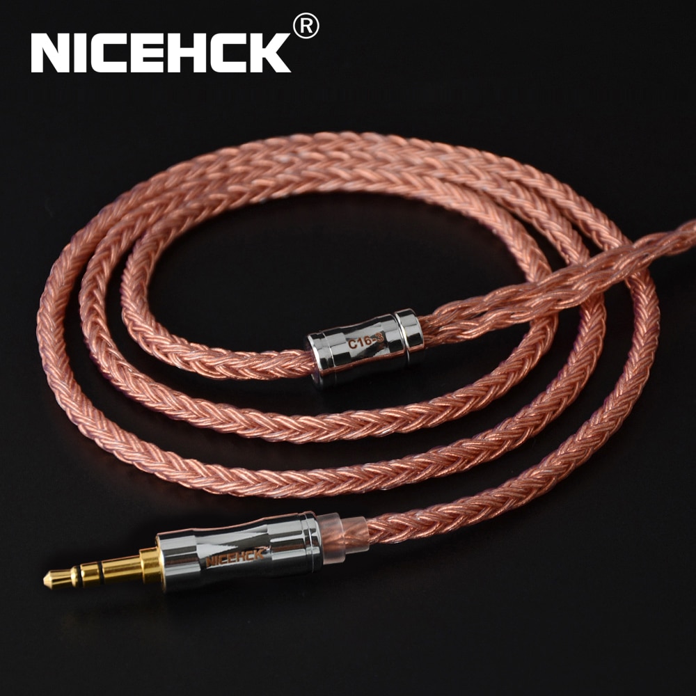 NICEHCK C16-3 16 Core In Rame Ad Alta Purezza Cavo 3.5/2.5/4.4mm Spina MMCX/2 Spille/QDC/NX7 Spille Per C12 ZSX ZAX TFZ BL-03 NX7 MK3 LZ A7