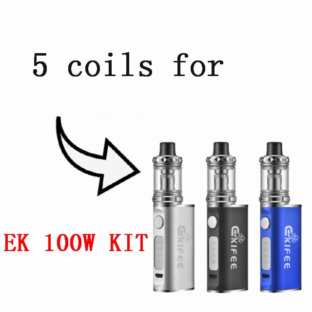 5 個交換コイル 50 ワット 60 ワット 80 ワット 100 ワット 150 ワットボックス mod 0.5/0.3ohm 抵抗電子タバココア吸うキット気化器: EK 100W coil