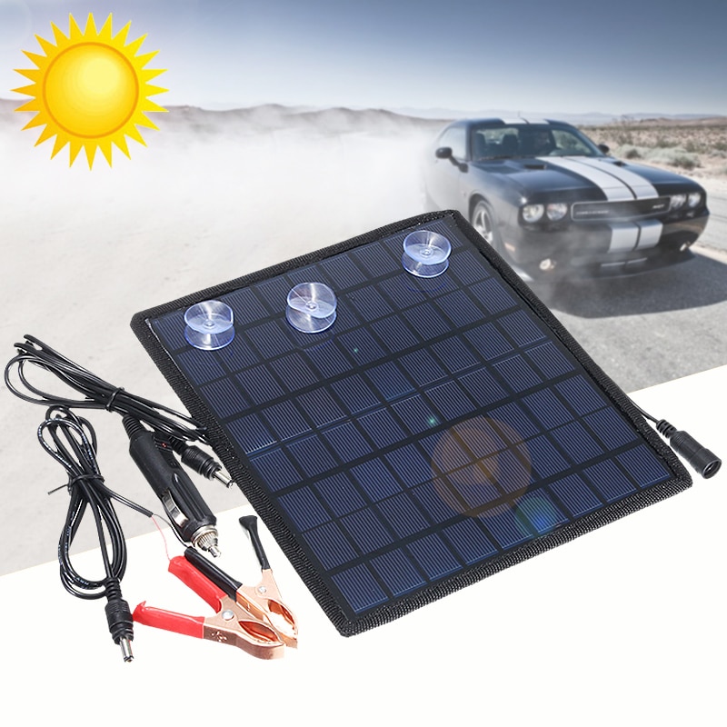 Solar Panel Car Charger 12V Battery Charger Solar Maintainer Charger for 12V Battery of Car Automobile Motorcycle