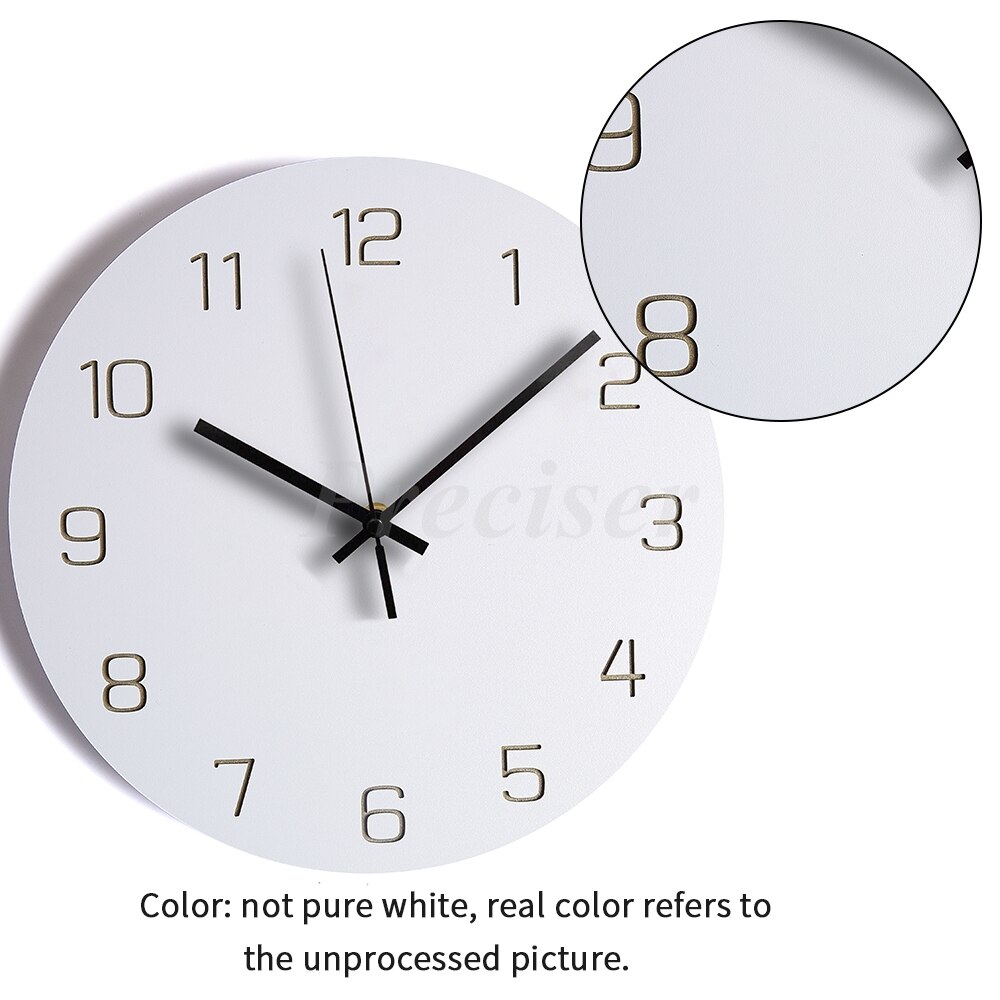 MDF Wooden Hanging Wall Clock Simple Modern Quiet Europe Quartz Watch Large Living Room Square Wall Clock Decor