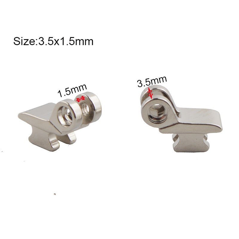 20Pcs (10Pairs) Brillen Scharnier Reparatie Vervanging Hoge Nickle Bril Enkele Dubbele Tand Scharnier Reparatie Accessoire: MS96