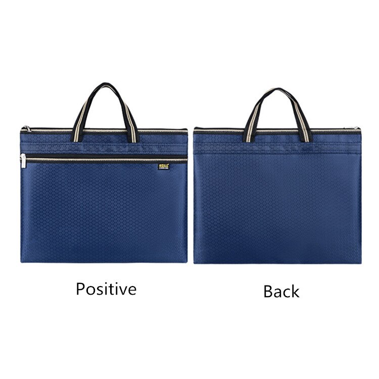 Waterproof Briefcase Canvas Portable High Capacity A4 Document Bag Men's Meeting File Organize Package Business Storage Handbags