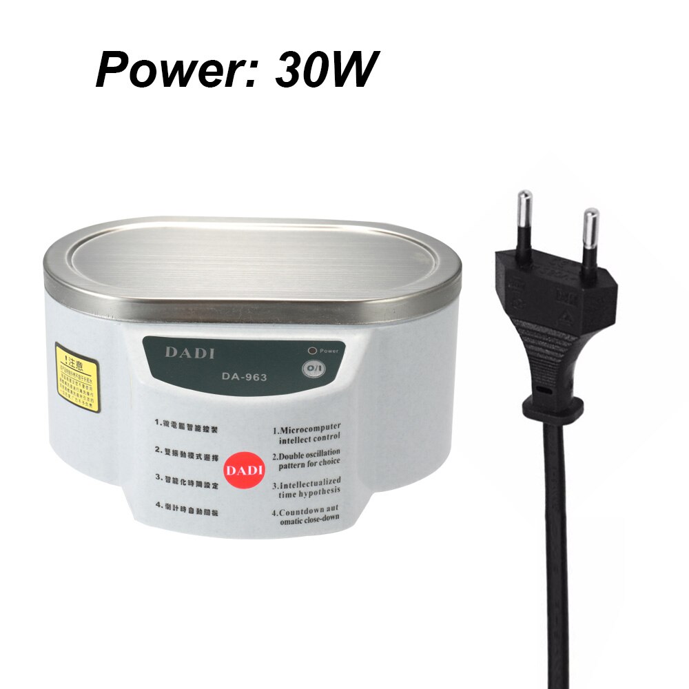 Limpiador ultrasónico de 110V/220V máquina de limpieza de placas de circuito de gafas de baño ultrasónico máquina de esterilización por ultrasonido: 30W
