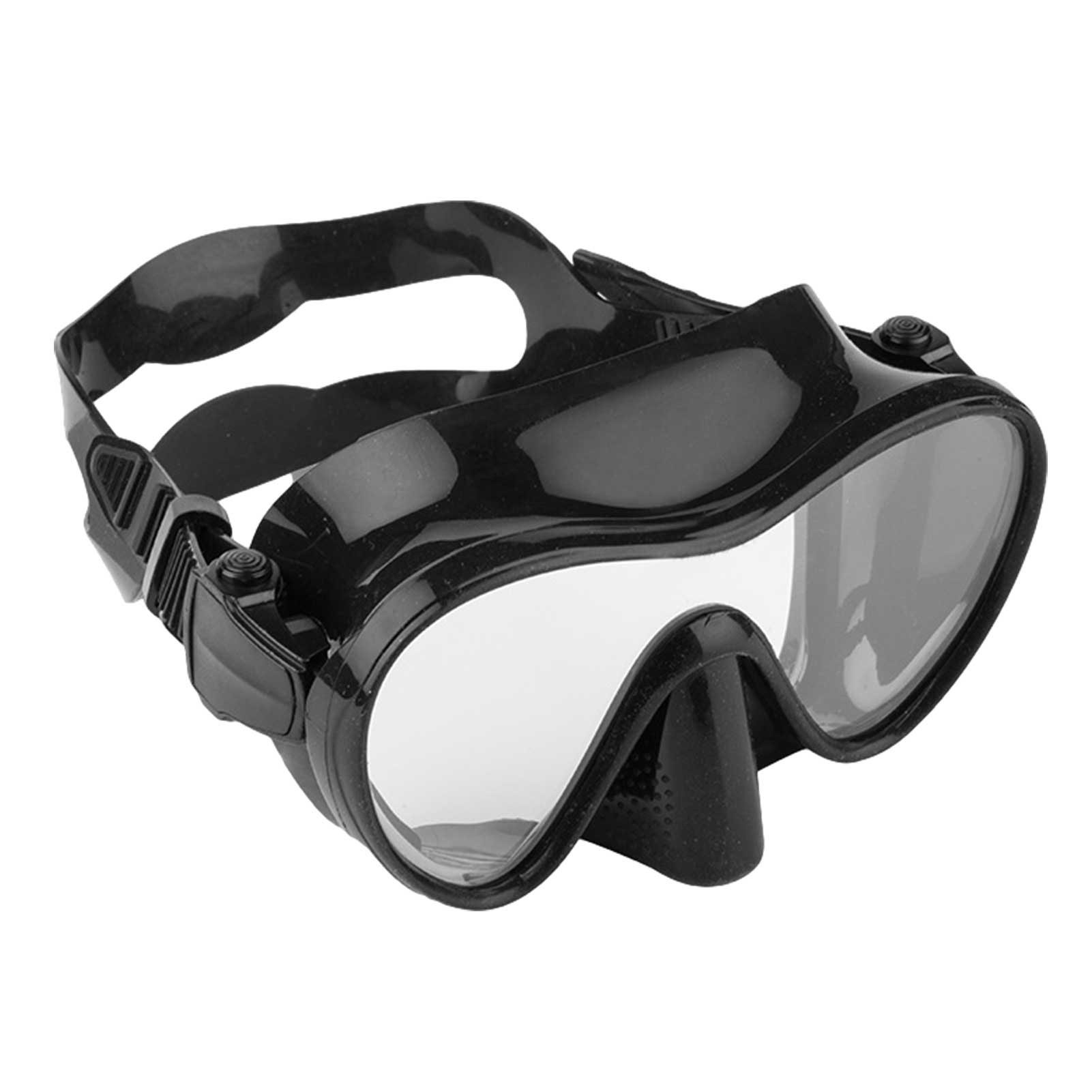 Occhiali da sub occhiali da sci coprispalle regolabili in altezza occhialini da nuoto senza cornice rivestiti in gomma per nuoto Snorkeling immersioni: Black