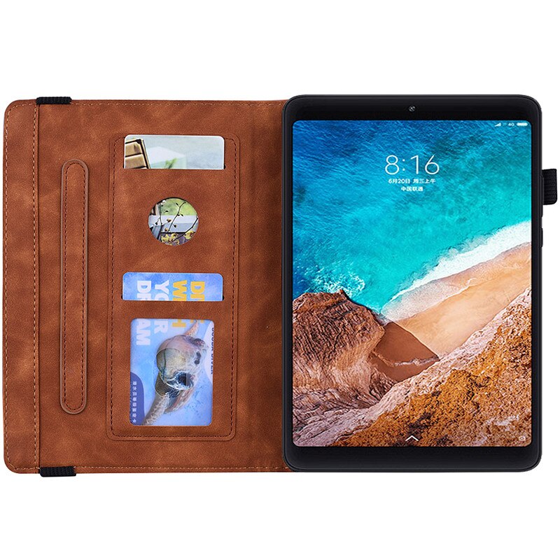 Coque 3D en cuir gaufré pour Xiaomi MiPad 4 Plus / Mi Pad 4 Plus, étui intelligent pour tablette