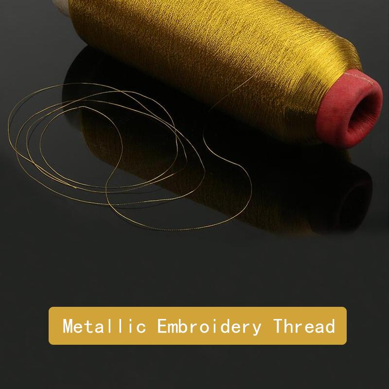 1Pcs 3200M/Roll Metallic Embroidery Crochet Knitting Yarn Cross Stitch Metallic Yarn Threads Embroidery Threads