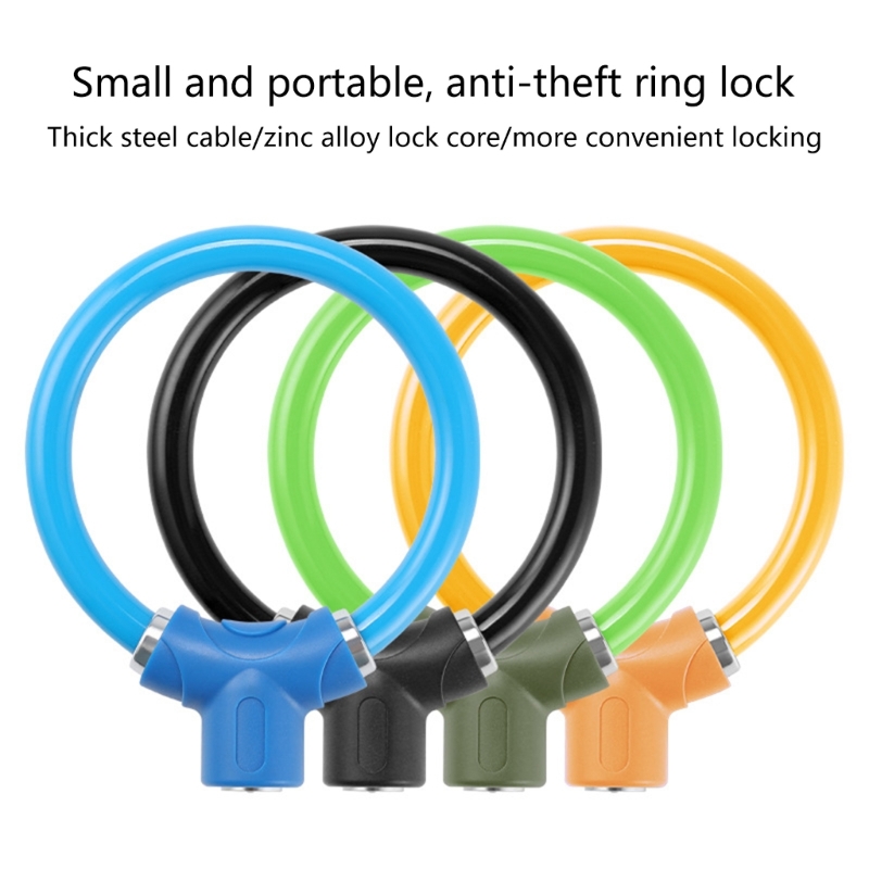 Candado antirrobo con forma de anillo para bicicleta, accesorio de seguridad de acero para ciclismo de montaña O carretera