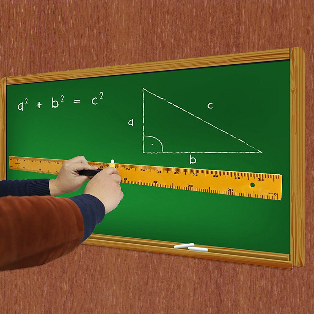 1pc Measuring Tool Ruler Yellow Sectional Ruler Math Teaching Tool