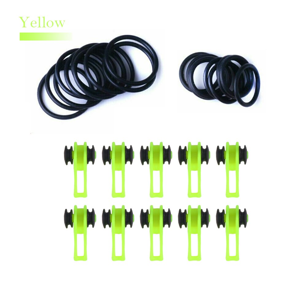 10 Pcs/Set Plastic fishing device for hanging lure on the rod hook hanger Fishing Rod Pole Hook Keeper for Locket Bait Device: 8