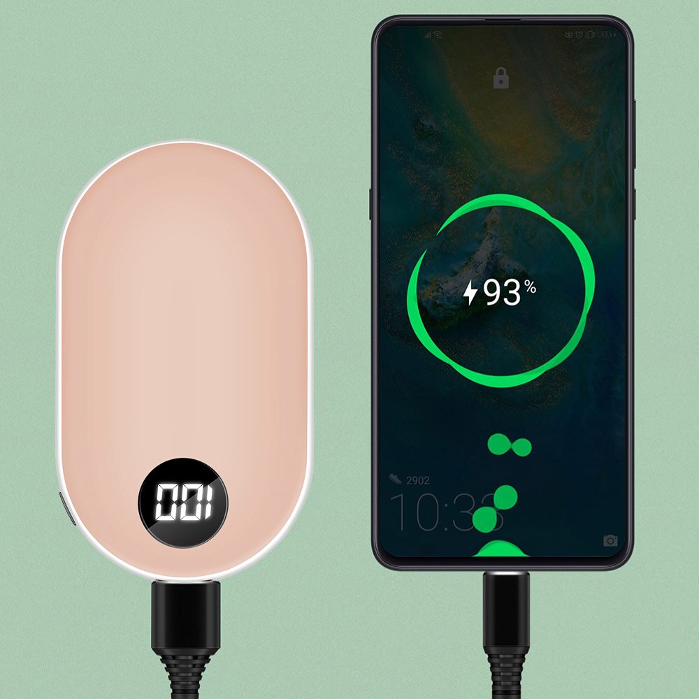 Scaldamani elettrico ricaricabile USB da 5200mAh scaldamani mini 5V a lunga durata con riscaldamento a doppio lato invernale