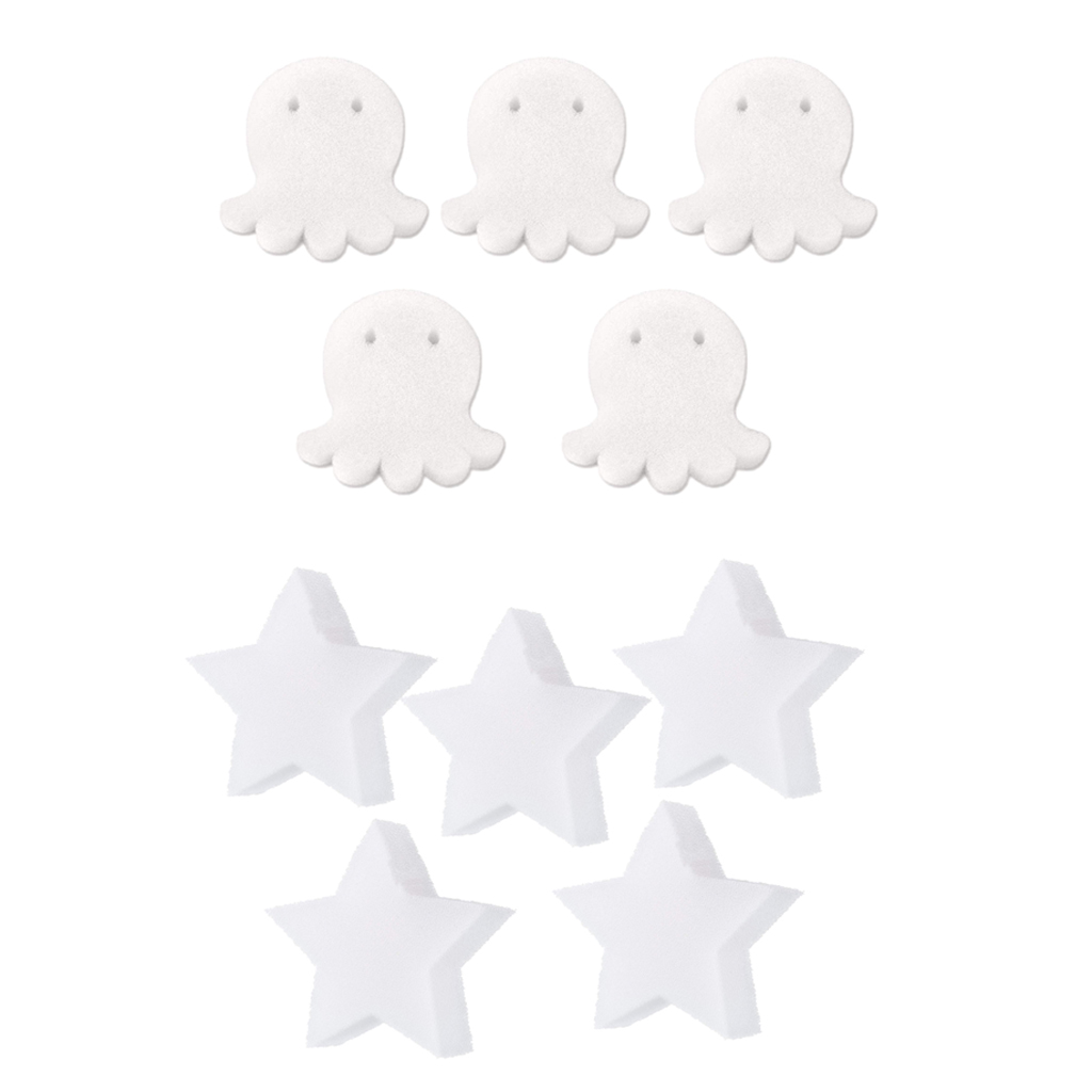 Esponja absorbente de aceite para Spa, esponjas de espuma de pulpo/Estrella, 5 piezas