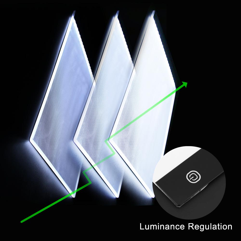 A4 LED Schreiben Tablette Elektronische Kunst Grafik Malerei Zeichnung Zeichen Anzeige Tafel Künstler Leucht Schablone Zeichnung Bord Pad