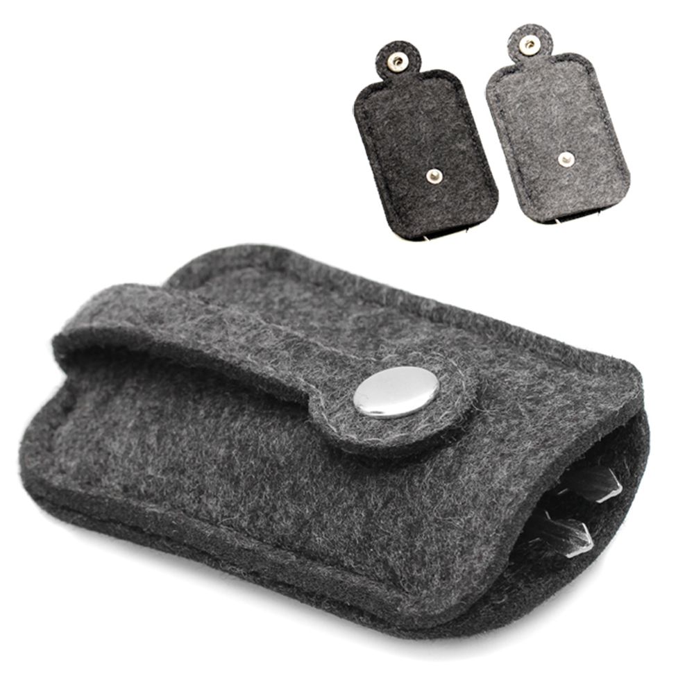 Mini porte clés porte-cartes homme porte monnaie feutre de laine sac petite poche porte clé etui sortie porte Pack noir