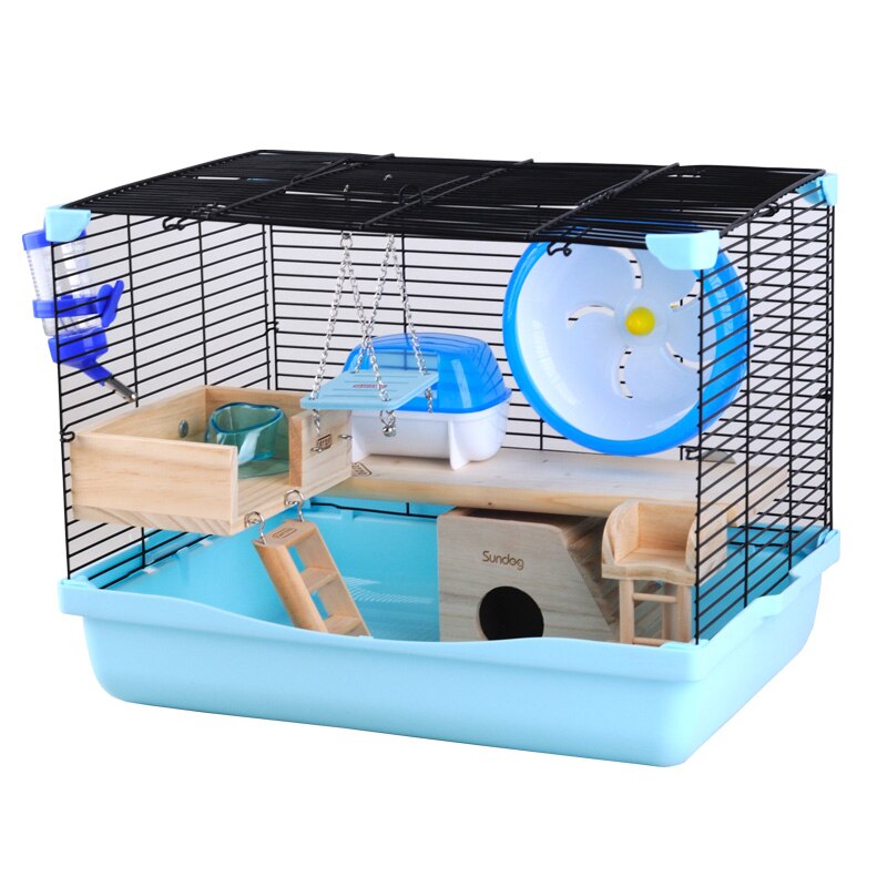 Mini Cage hérisson Hamster en or 47, grande Villa, ensemble d&#39;accessoires