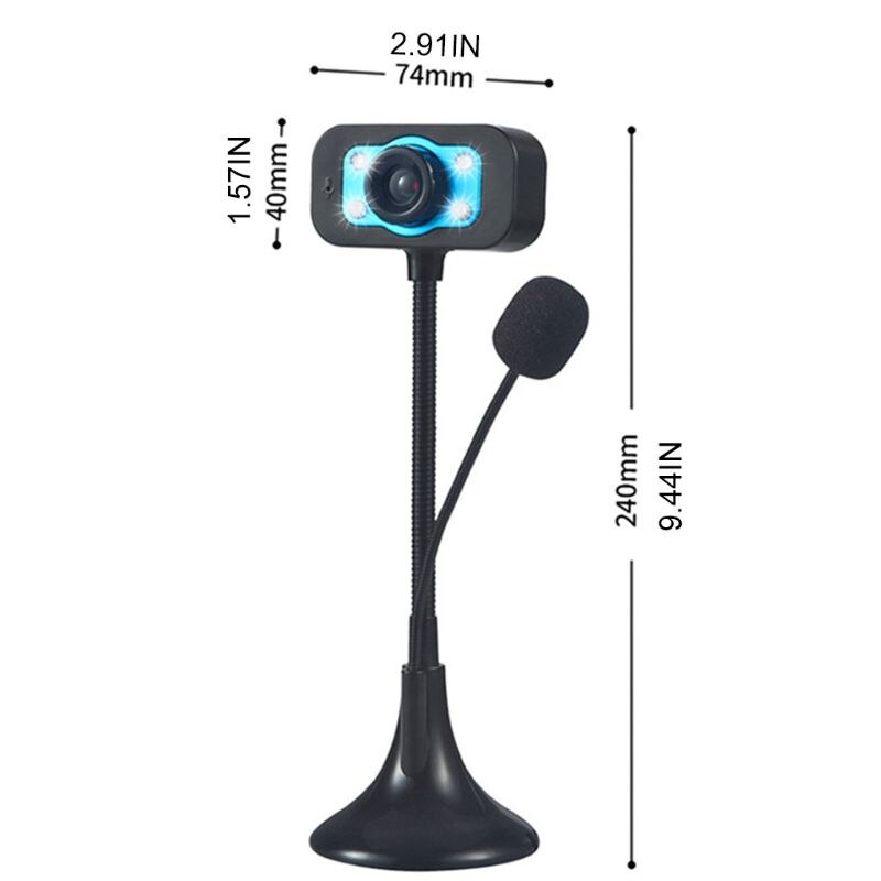 Verticaal verstelbare externe digitale camera met microfoon nachtzichtlamp