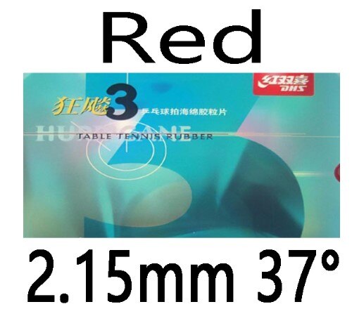 Original DHS NEO Hurricane3 NEO Hurricane-3 pips-in table tennis pingpong rubber with orange sponge 2.15-2.2mm: red 2.15mm H37