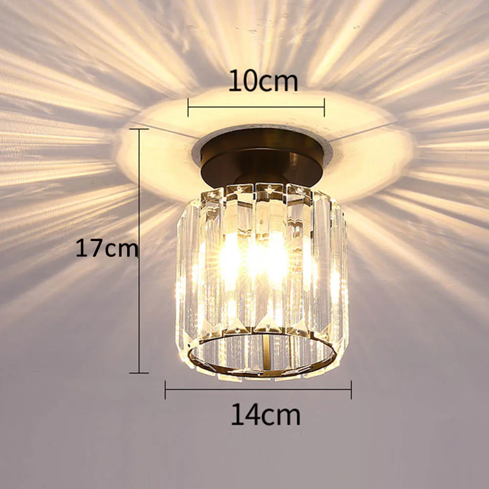 Moderne E27 plafondlamp, kristallen hanglamp, semi-inbouw ornamenten voor woonkamer, eetkamer, slaapkamer, keuken, goud zwart: Blauw