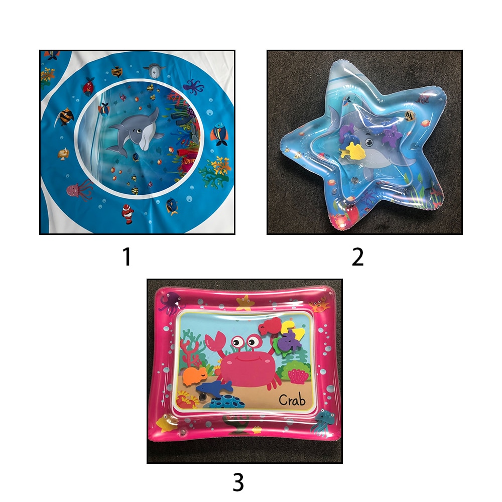 Inflatable Baby Water Mat Infant Tummy Time Playmat Toddler Fun Activity Play Center for sensory stimulation, motor skills