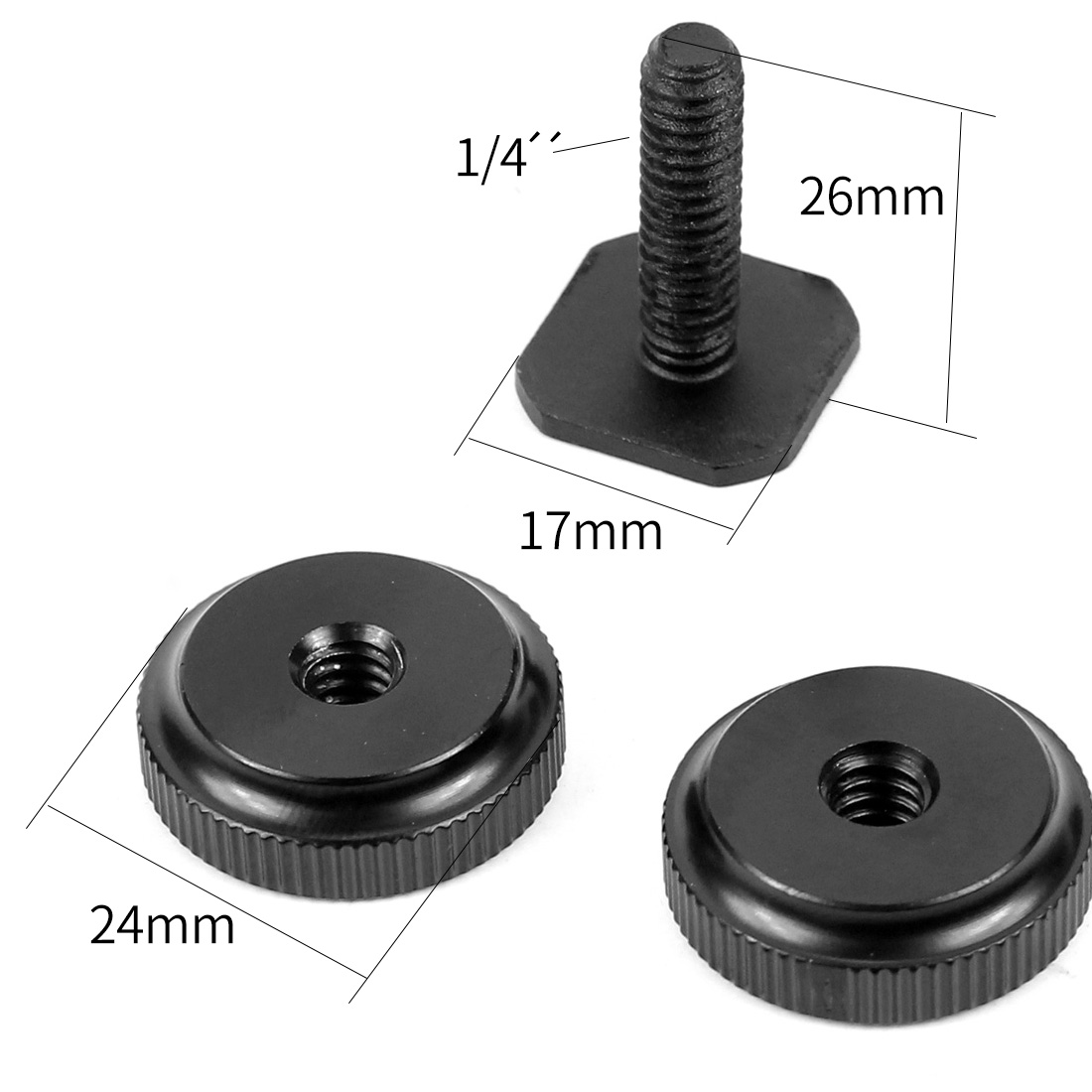 Stativhalterung Blitzschuh-Adapter 1/4 3/8 Zoll Schraube Einzelmutter Doppelschicht auf Blitzadapter Halfter Halterung Fotostudio-Zubehör: Schwarz