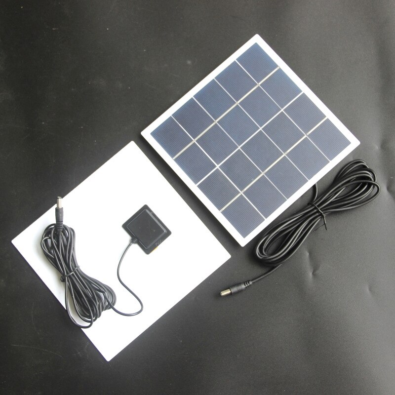 6w 5v solpanel polykrystallinsk 3.7v batteri  dc 5521 udendørs camping solar havebelysning gadesyn
