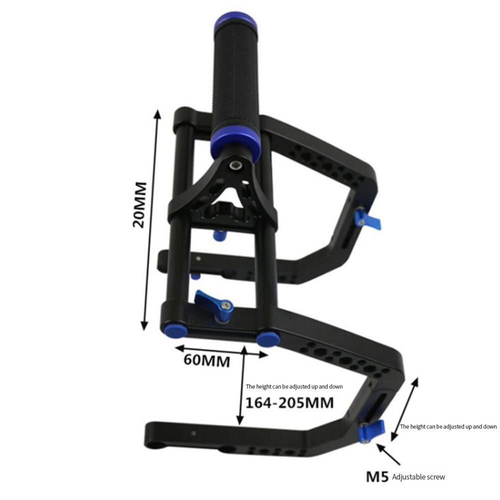 Bgning 15Mm Rig Staven Rail Klem Mount Adapter Camera C-Vorm Arm Beugel W/Top Handvat Grip focus Follow Systeem Film Dslr Slr