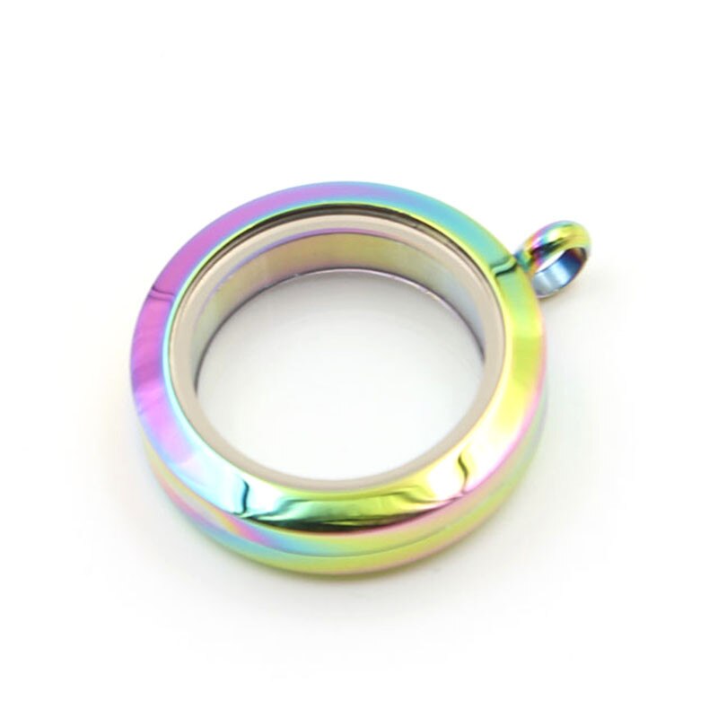 Edelstahl Medaillon Anhänger - 20-38mm - Twist Schraub-Charms - Runde Form - Trendiger Schmuck