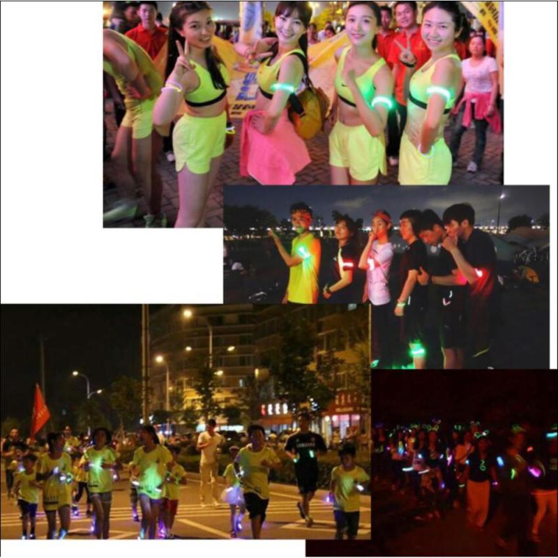 Outdoor Flashing Arm Band Warning Light Safety LED Reflective Belt Wristband Night Jogging Biking Cycling Running Arm Belt