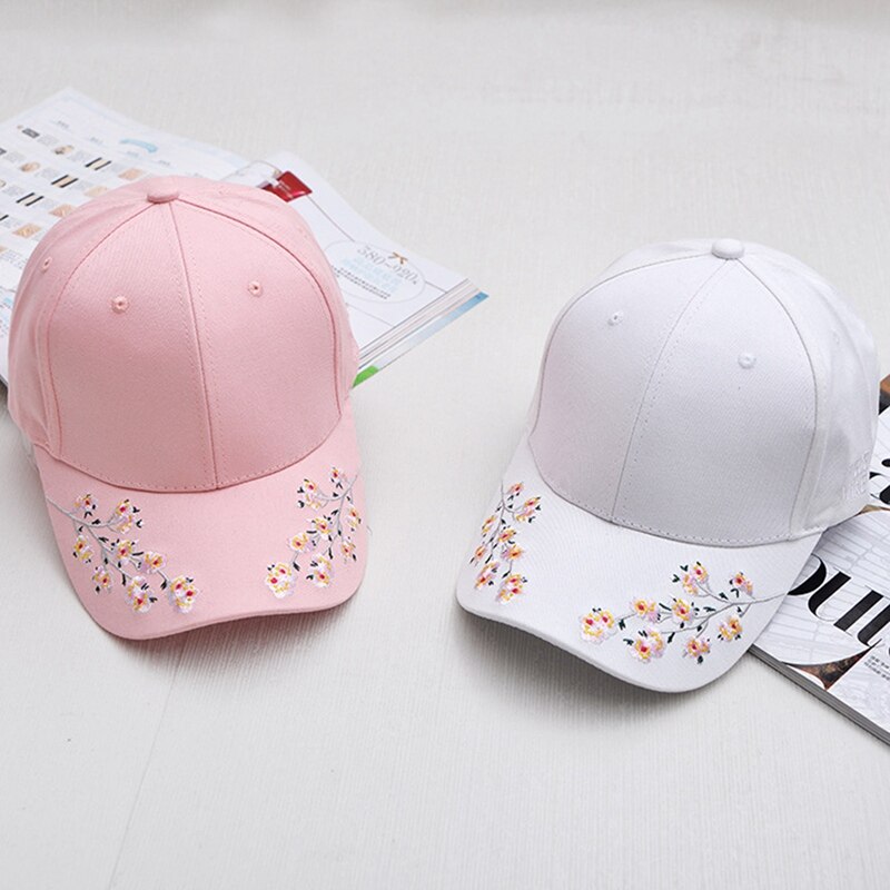 Fleur broderie casquette de Baseball en plein air Golf casquettes élégantes femmes décontracté Snapback respirant toile Sport chapeau Protection UV